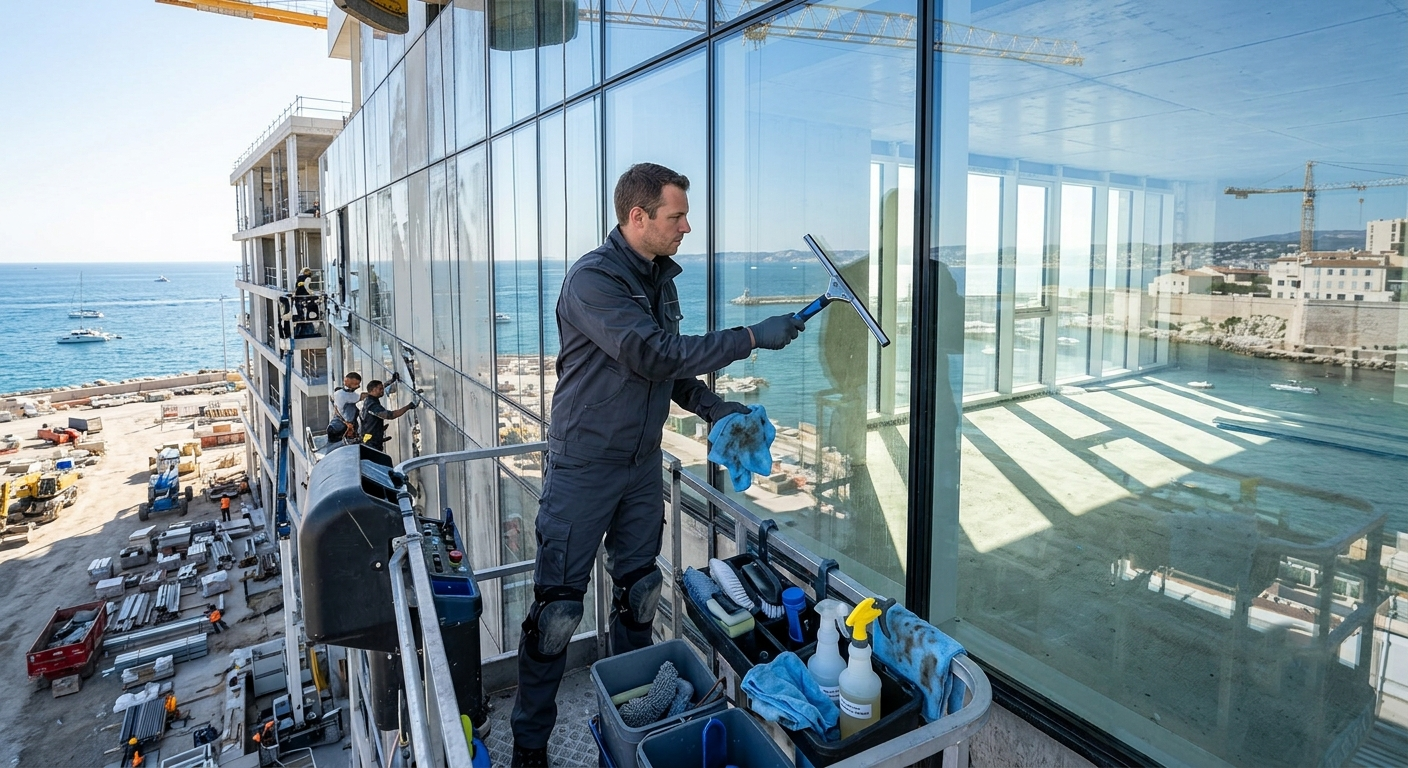 Remise en état et nettoyage des vitrages après chantier à Marseille 6 : méthodes et conseils pratiques